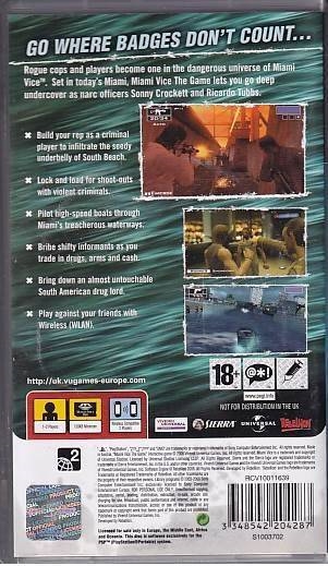 Miami Vice The Game - PSP (B Grade) (Genbrug)